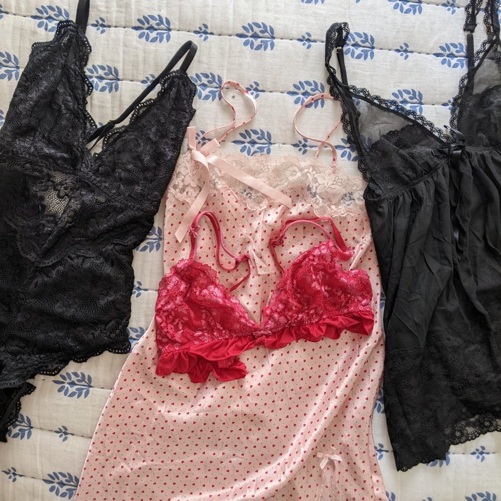 Victoria Secret Black, Red and Pink Lingerie
